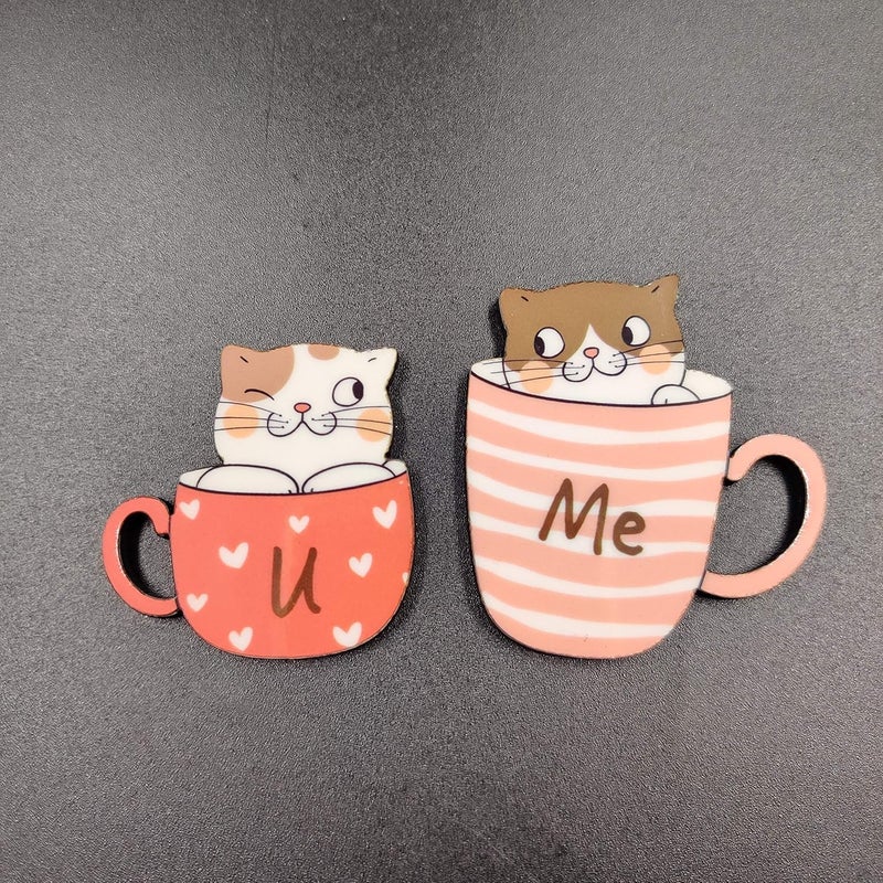 Bhai Please YouMe Wooden Fridge MagnetPack of 1 ValentineAnniversaryCoupleLove Gift Valentine Couple Wedding Anniversary GiftDecoration for HusbandWifeBoyfriendGirlfriendHimHerMenWomen - Image 1