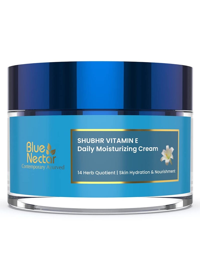 Blue Nectar Anti Aging Cream for Women for Wrinkles & Fine Lines with Plant Based Vitamin C & Vitamin E (14 Herbs, 50g) - Image 1
