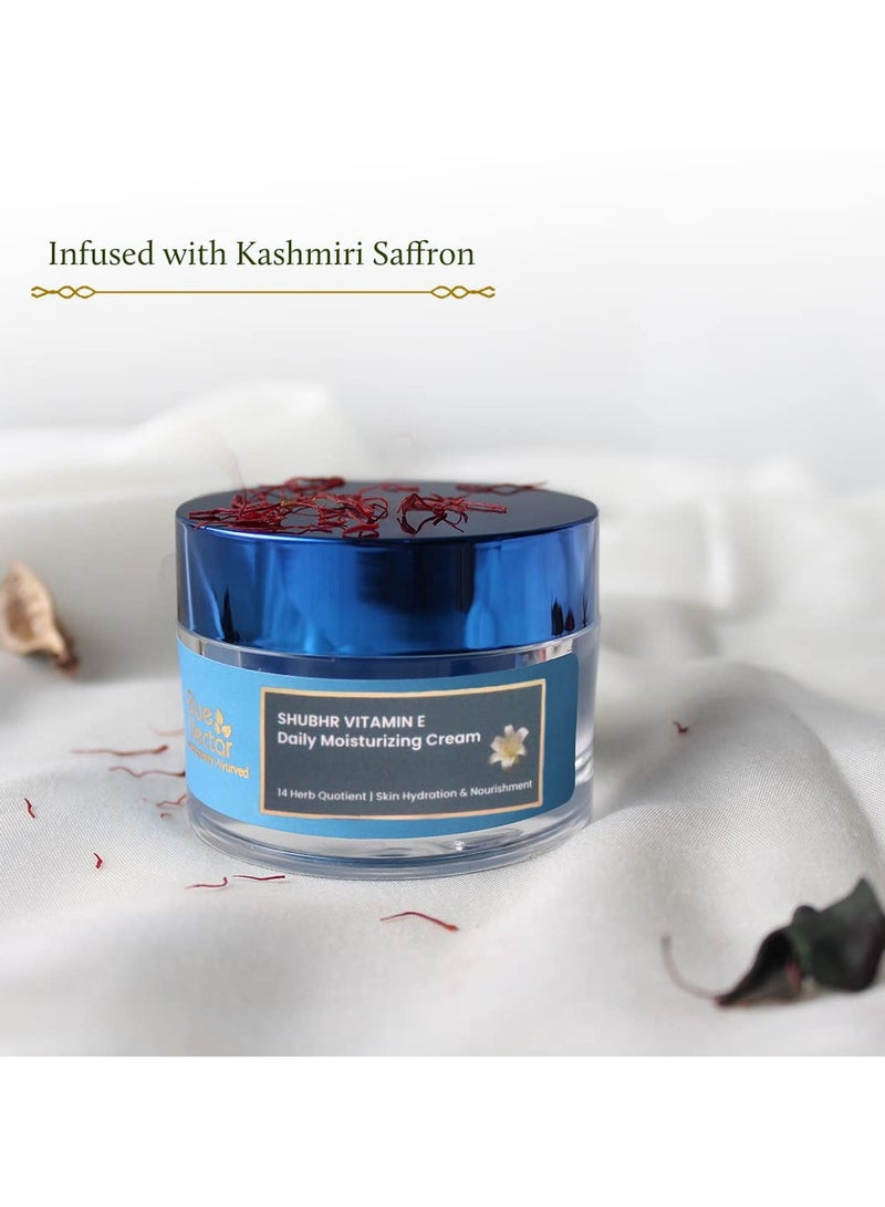 Blue Nectar Anti Aging Cream for Women for Wrinkles & Fine Lines with Plant Based Vitamin C & Vitamin E (14 Herbs, 50g) - Image 4