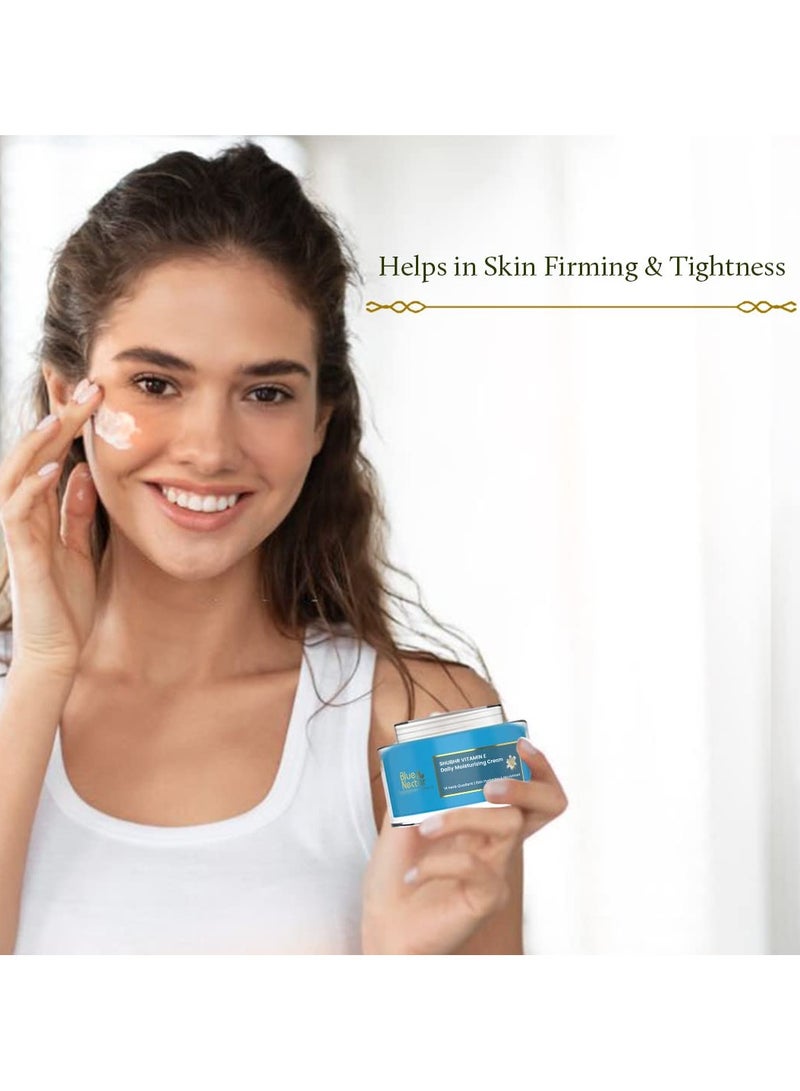 Blue Nectar Anti Aging Cream for Women for Wrinkles & Fine Lines with Plant Based Vitamin C & Vitamin E (14 Herbs, 50g) - Image 3
