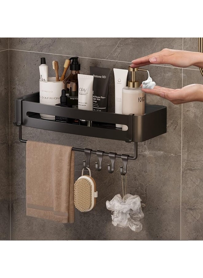 IBAMA Space Aluminum Bathroom Shelf, THICKENED Shower Caddy Shelves, No-drill Wall Mount Organizer Storage Rack, Corner Shelf with Movable Hooks Towel Bar Bathroom Accessories - pzsku/Z33A7F0BB96BA811C387DZ/45/_/1738147070/9c175c01-792a-47ff-a148-349243dbe3f9