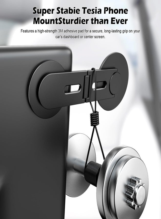 CloudValley Magnetic Phone Holder for Tesla Model Y/3, Foldable Hidden Tesla Phone Mount Fit for iPhone 17/16/15/14/13 seirs, PC Monitor, Compatible with Magsafe Car Mount for Tesla Accessory, Black - Image 5