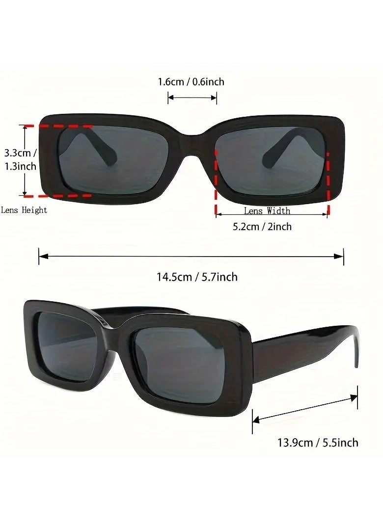 Ucanbe - 3-Piece Y2K Punk Fashion Sunglasses Set for Women Men Casual Anti Glare Glasses for Beach Party - Image 1