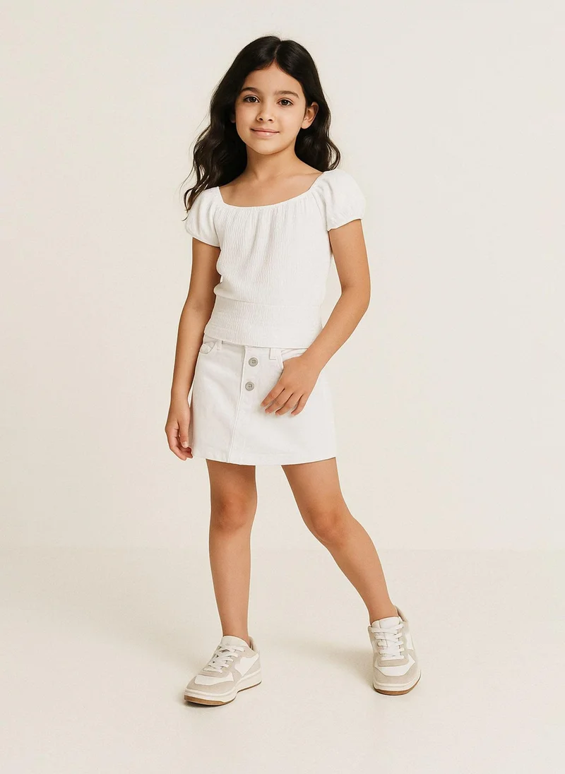 MINOTI Girls Off-Shoulder Top with Double Straps