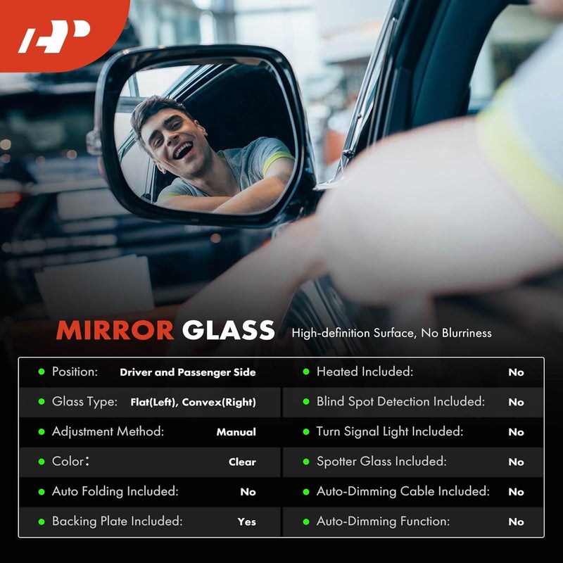 A-Premium زجاج مرآة جانبية A-Premium لمركبات نيسان - Image 2