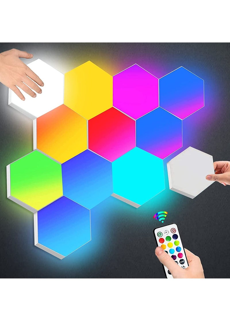 فون بلانيت Wall Light,Smart Modular Touch-Sensitive LED Light Wall Panels RGB Night Light DIY Geometry Splicing Hex Light for Bedroom Living Room Hallway Party Decor - Image 1