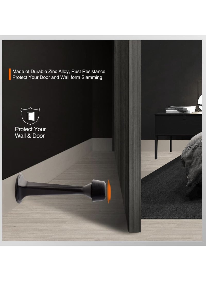 Zikra 10PCS Solid Rigid Door Stops, Heavy Duty Door Stoppers Door Stops with Soft Rubber Tips Rigid Door Stoppers Door Stop Protection Solid Door Stops for Office, Home, Garage, Laundry Door - Image 4