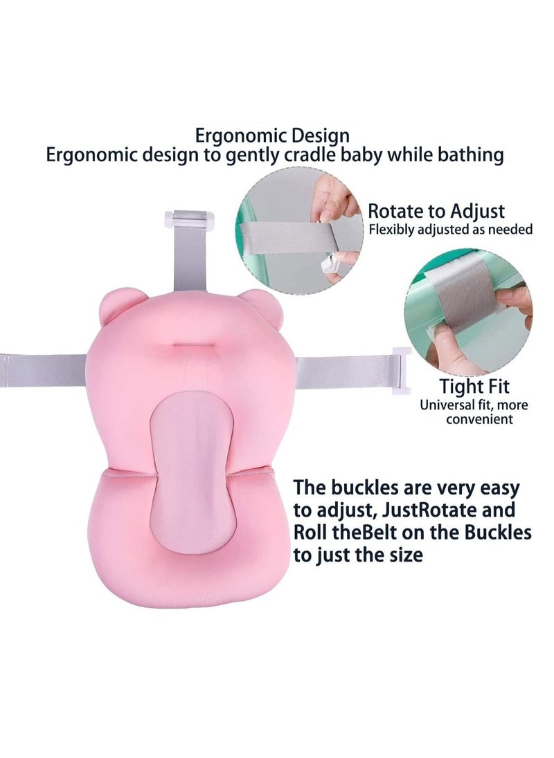 Gonice - Baby Bath Pad, Infant Bath Support Seat Cushion, Soft Adjustable Non-Slip Baby Bath Pillow - Image 1