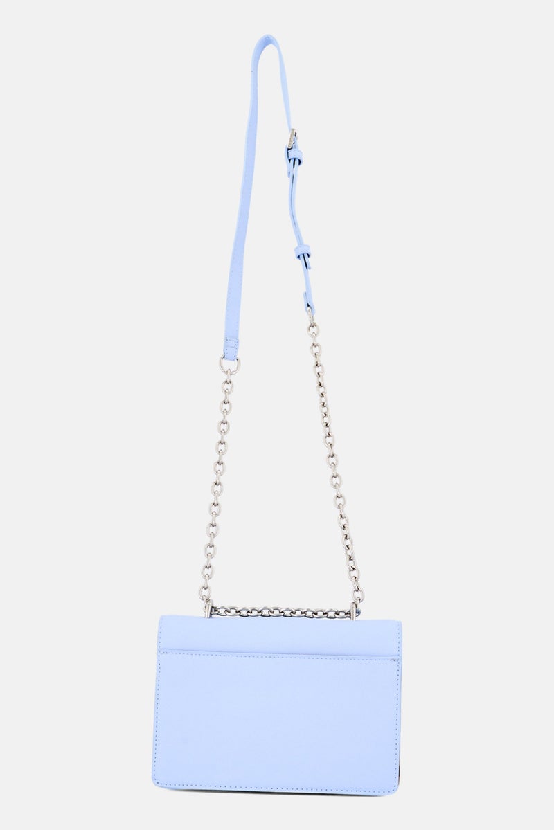 ANNE KLEIN Women Textured Flap Cross Body Bag, Light Blue - Image 2