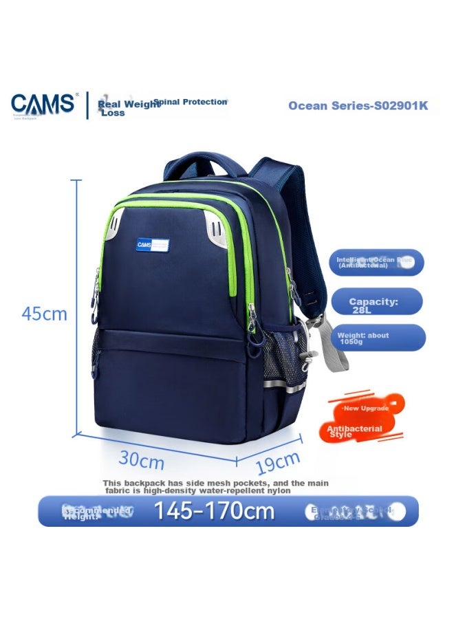 Cams Suspended Weight-reducing Backpack For Grades 3-6, Spine-protecting Lightweight Schoolbag For Middle School Students S02901kj Antibacterial Model - Image 5