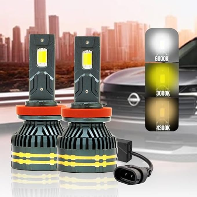 توبيز مجموعة مصابيح أمامية LED أصلية مختبرة T19 Max 130Wair Power 13000 لومن ساطعة بثلاثة ألوان مع درجة حرارة 6000K4300K3000K H11 - Image 3