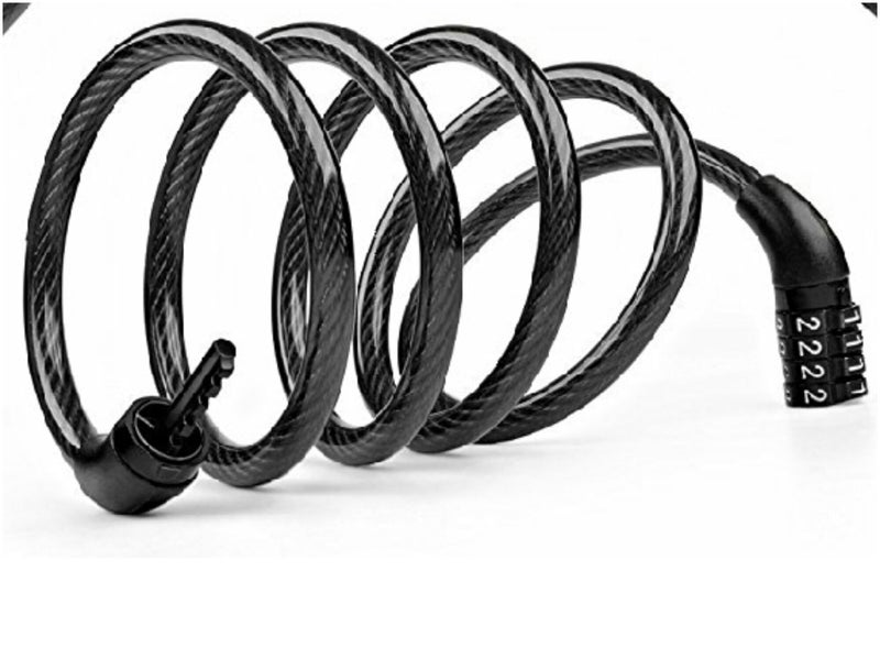 FASTPED ® 4 Digits Strong Long Cable Bicycle Lock & Helmet Lock for Cycles and Bikes 4 Digital Bike Lock Chain Combination Bicycle Security Coded Lock Steel Cable Wire Anti-Theft Lock Bike Security. - Image 5