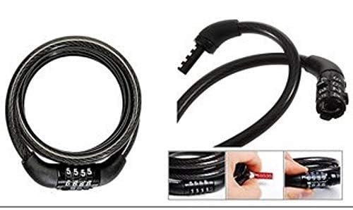 FASTPED ® 4 Digits Strong Long Cable Bicycle Lock & Helmet Lock for Cycles and Bikes 4 Digital Bike Lock Chain Combination Bicycle Security Coded Lock Steel Cable Wire Anti-Theft Lock Bike Security. - Image 4