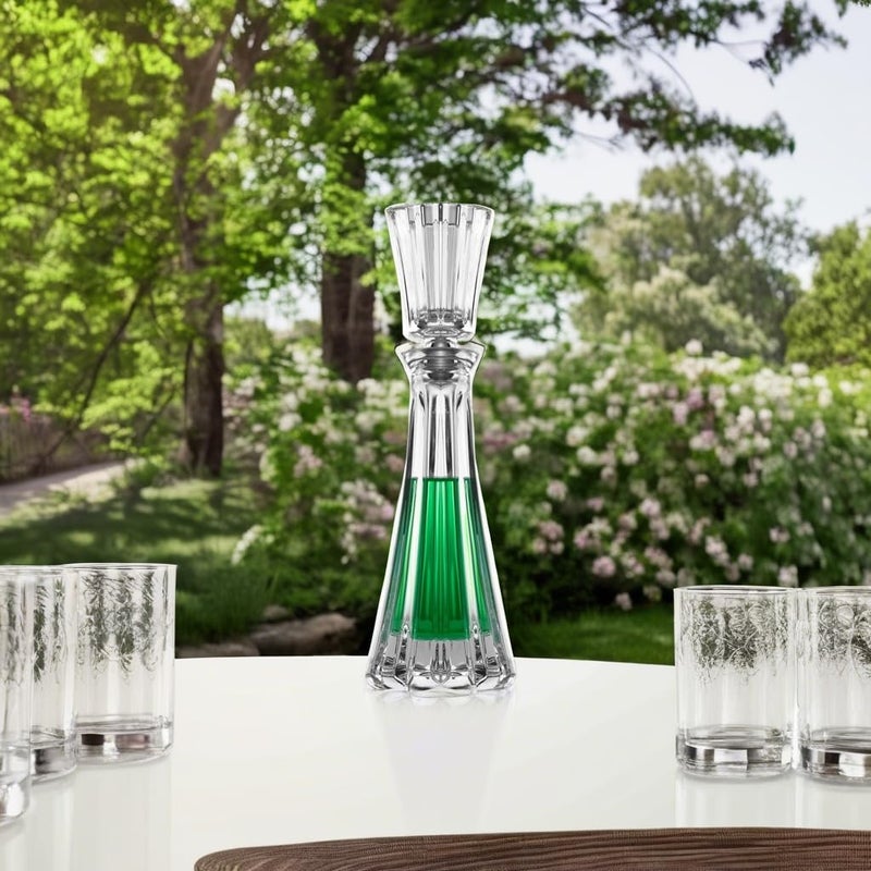 Barski Barski Crystal - Glass -Mouthwash Decanter with 1.75 oz Cup Stopper - (can use the stopper as a Tumbler) 8.6" Height - 3 Oz. Decanter - Vertical Lines Design - Made in Europe  - Image 5