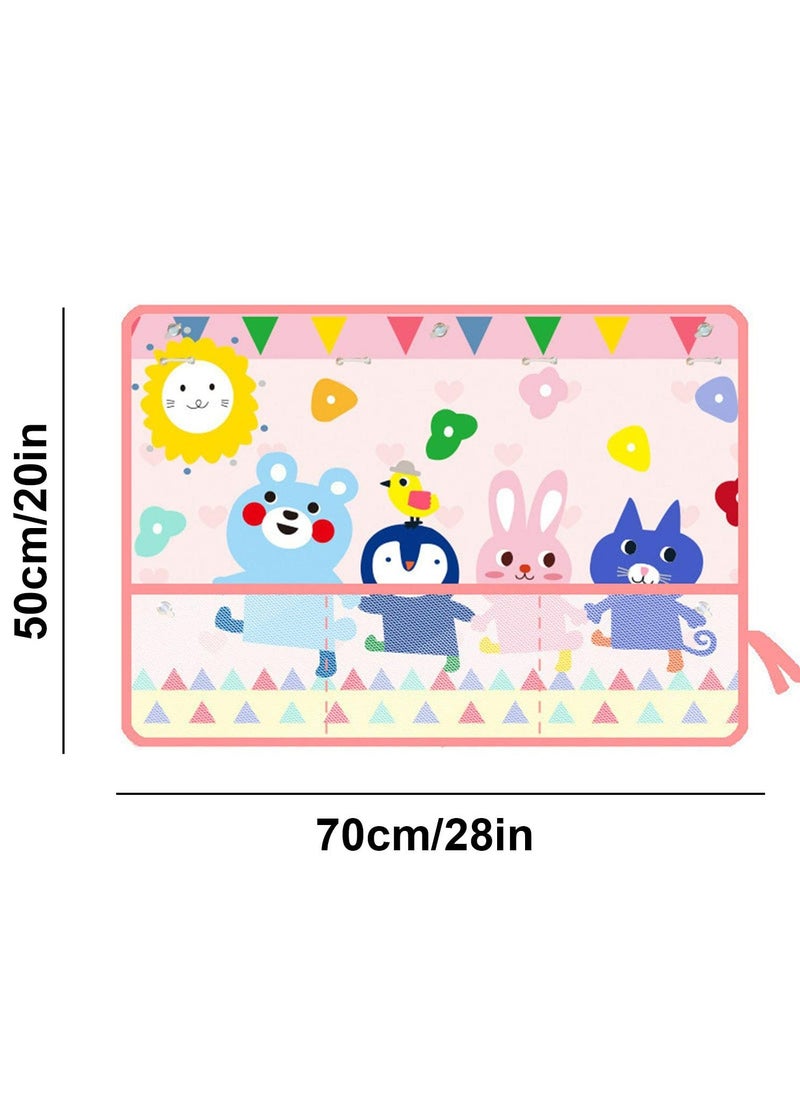 Dominy 2 Packs Car Side Window Sunshades,Window Shades for Car Kids, Strong Suction Cup Three-Layer Car Sun Shade for Side Windows, Cartoon Pattern Car Side Window Sun Shade Cover for Heat And UV Rays Protection (pink animals)  - Image 5