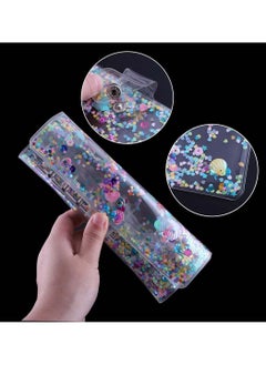 Y&D Binder Cover Loose Leaf with Snap Button PVC 6 Ring Personal Organizer Refillable Notebook Shiny Sequins for Planner  - Image 2