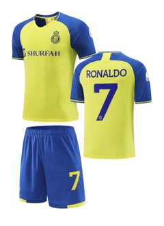 CR7 طقم زي كرة قدم للأولاد والبنات لنادي النصر الرياضي للرجال والنساء  - Image 2
