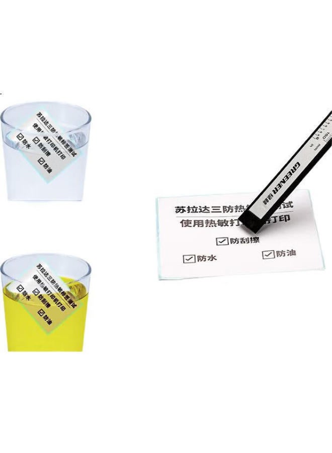 Surada 3-Proof Thermal Sensitive Label Paper 50X40Mmx1000 Sheets Thermal Paper For Milk Tea Labels Outer Box Labels Printing Paper Thermal Printing Paper Label Paper Sticker Bq-0183 - Image 2