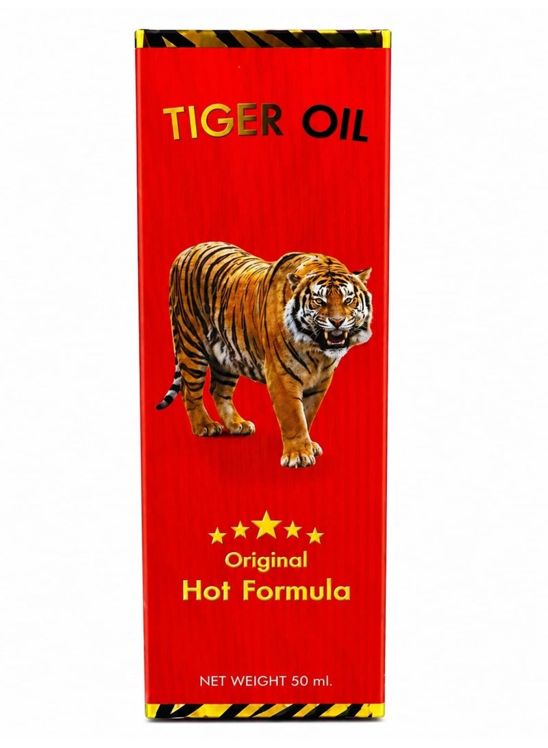 Tiger Oil Original Hot Formula Muscle Pain Relief Oil, 50ml
