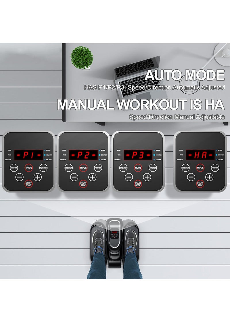 WALALLA Under Desk Elliptical Machine, Ellipse Leg Exerciser w/Remote Control & 12 Adjustable Speed, Noiseless Ellipse Leg Exerciser While Sitting, Fully Assembled Ellipse Training Machine for Seniors - Image 5