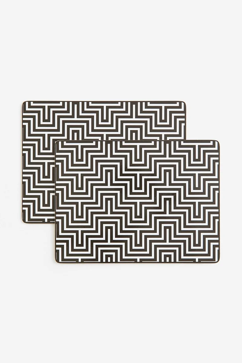 H&M 2-Pack Graphic-Print Place Mats