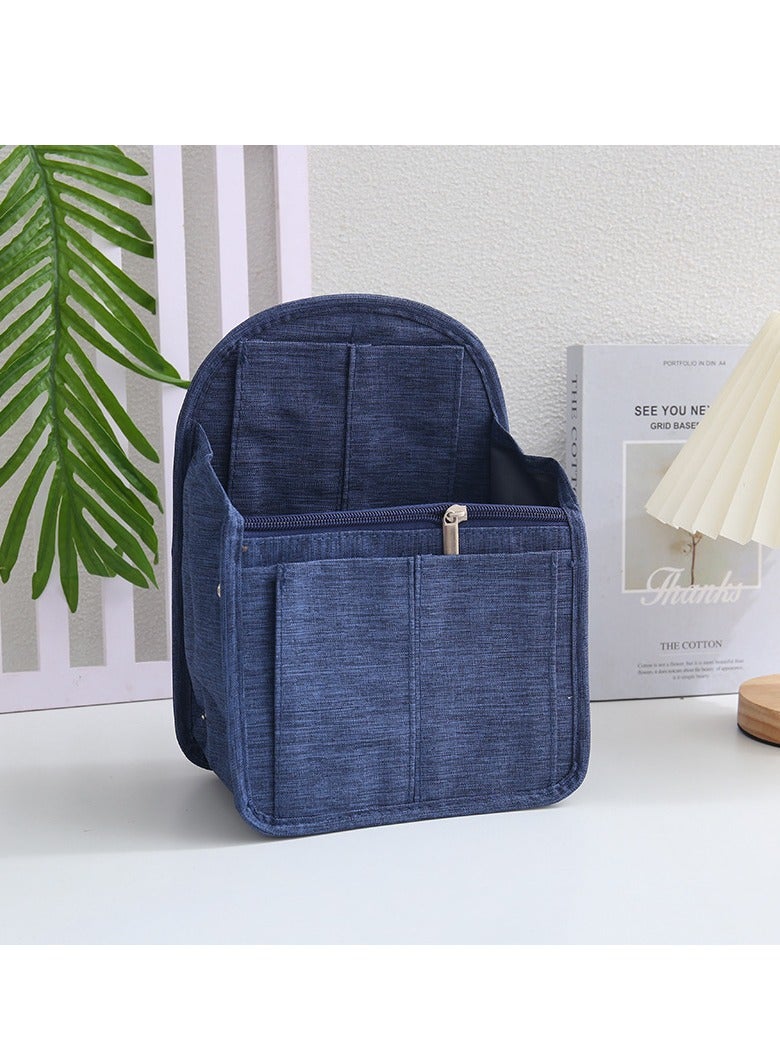 Arabest Backpack Organizer, Insert Liner Hanging Travel Rucksack Purse and Handbag Insert Pocket, High-capacity Divider Foldable Nylon Shoulder Bag Organizer for Men and Women (Blue)  - Image 1