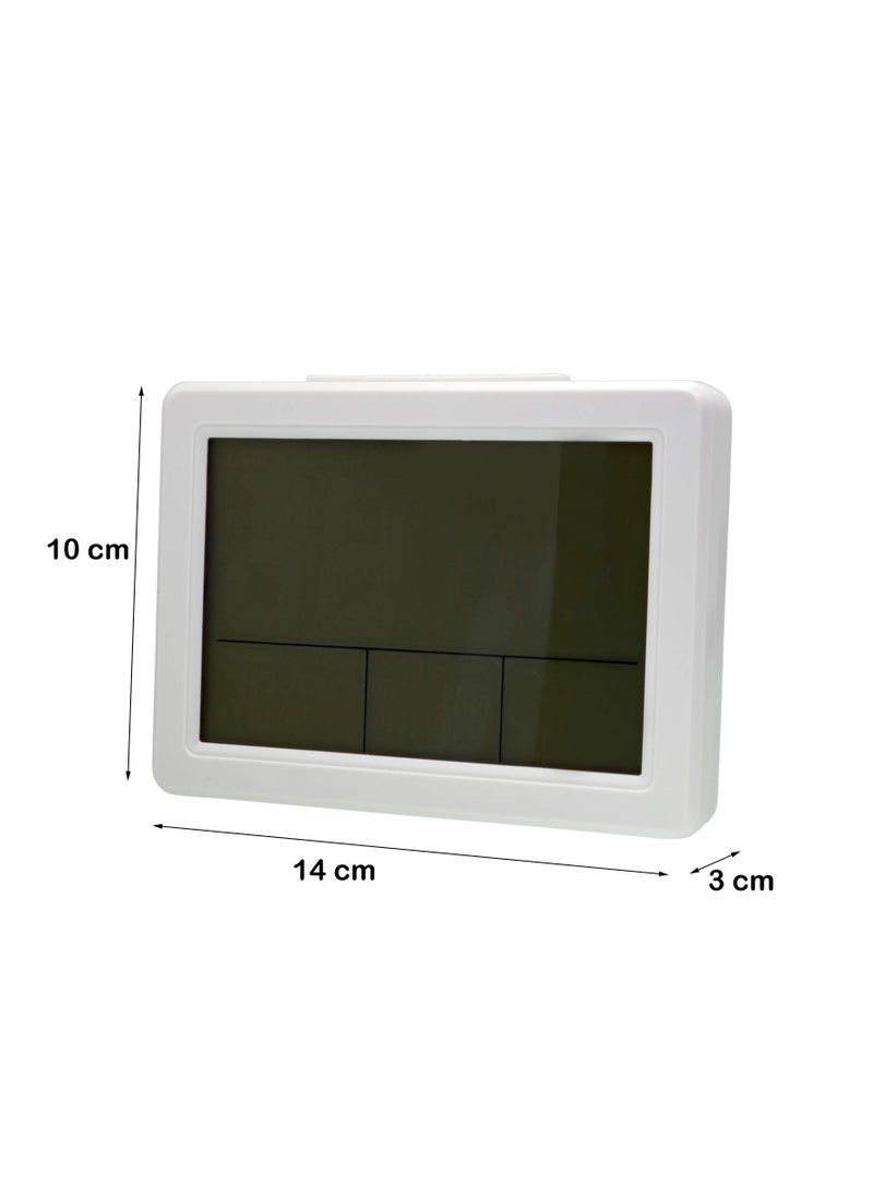 Digital Alarm Clock Calendar, Digital Temperature Display Digital Travel Alarm Clock Battery Operated, Large-Screen Sound Control Clock LED Digital Clock, Electronic Alarm Clock