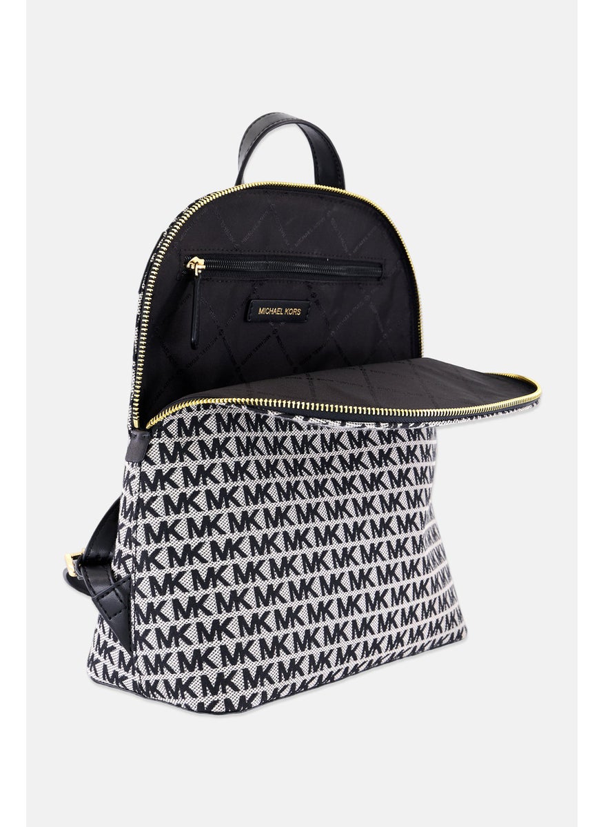 Michael Kors Women Monogram Backpack 31,5 H x 24 L x 11,5 W cm, Black  - Image 3