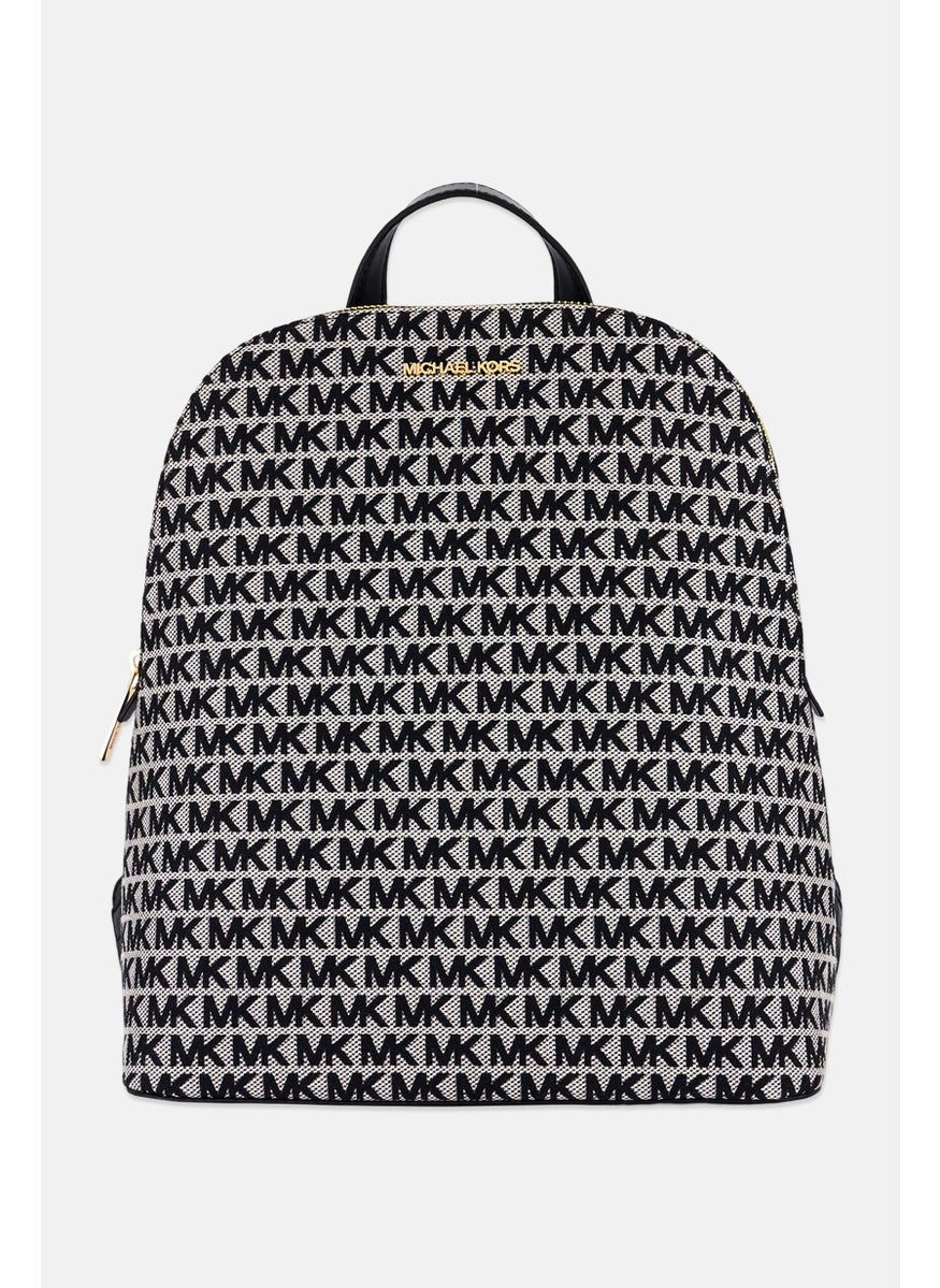 Michael Kors Women Monogram Backpack 31,5 H x 24 L x 11,5 W cm, Black  - Image 1