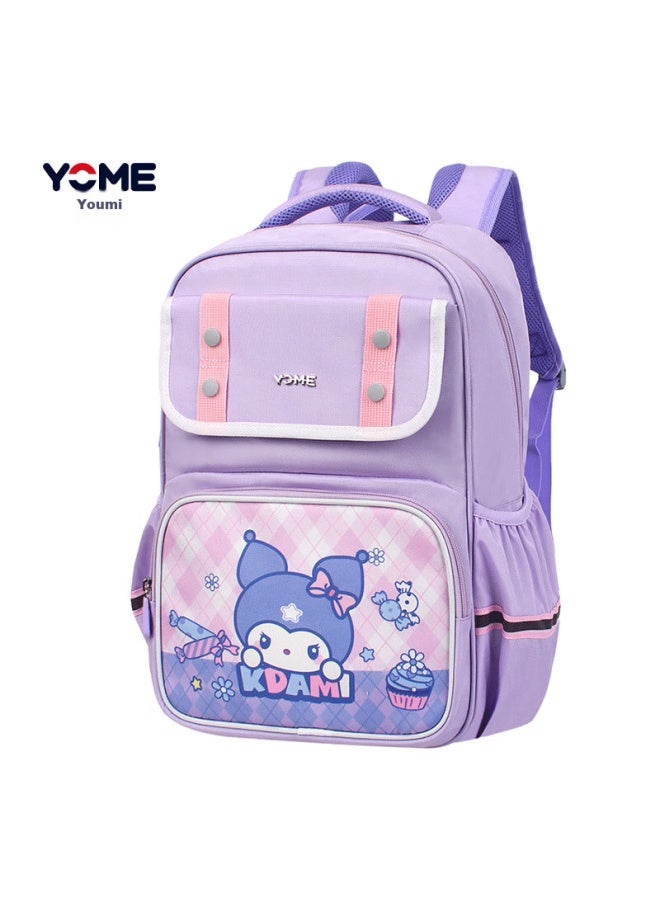 Yome Elementary School Backpack, Lightweight Spine-protecting Shoulder Bag, Pencil Case Set For Grades 1-3, Boys And Girls Children's Backpack, Keda Purple - Image 2
