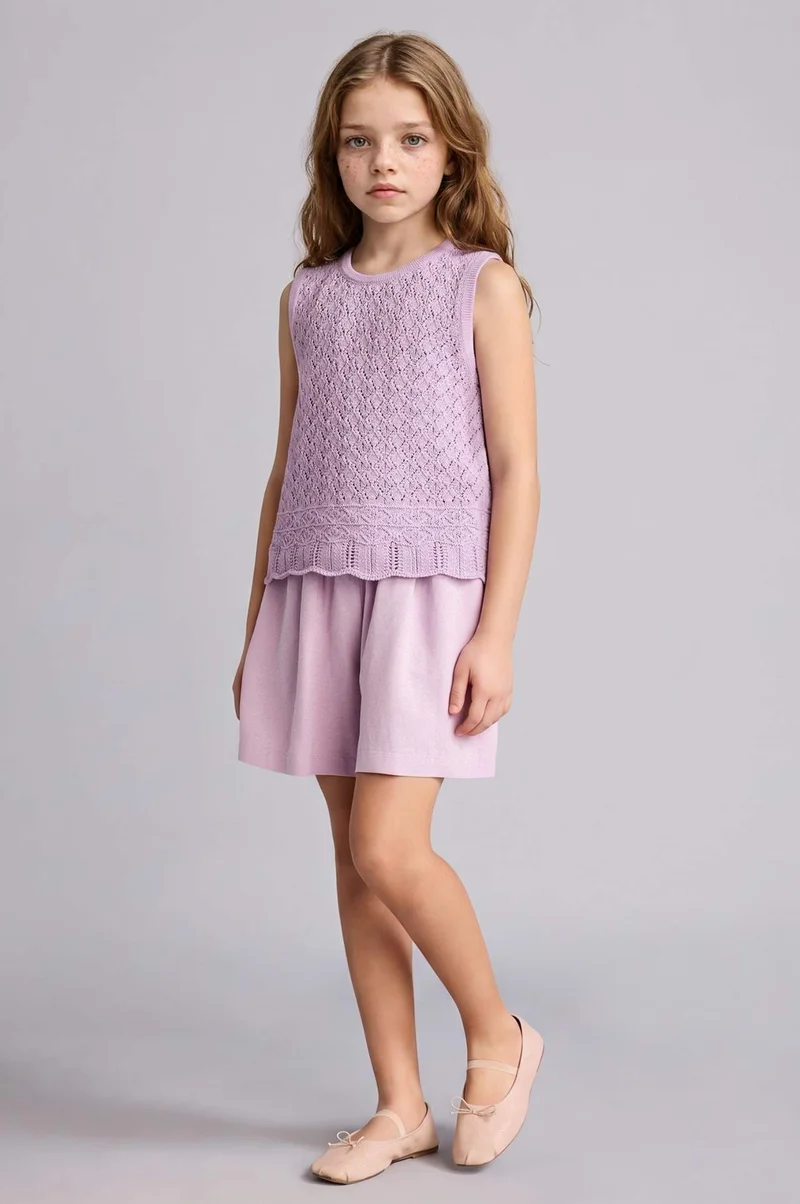 ديفاكتو Girl Paperbag Fit Shorts