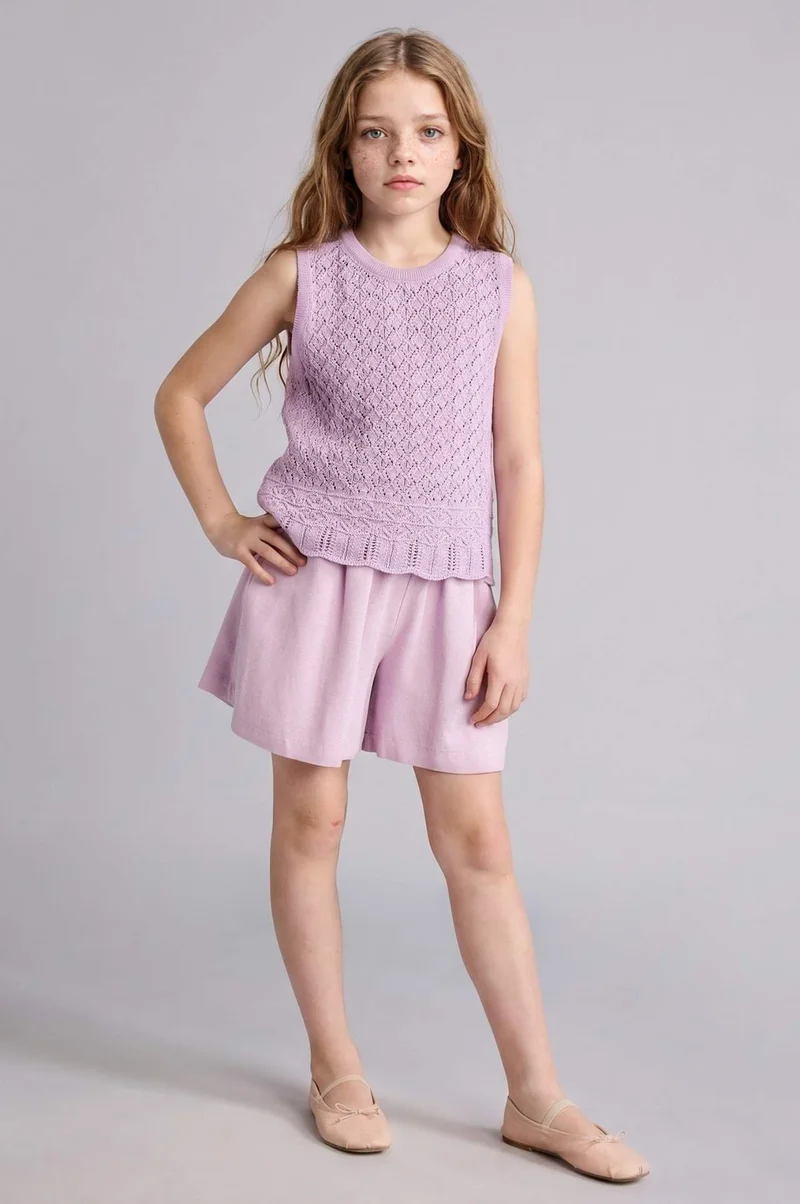ديفاكتو Girl Paperbag Fit Shorts