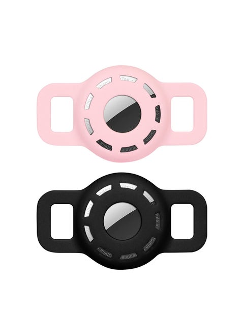 2 Pack Case for Airtag 2021, for Airtag Dog Collar Holder, for Airtag Cat Collar Case with Anti-Lost Design for Cat Dog Collars Small Pet Puppy Loop & Backpack Bag Straps