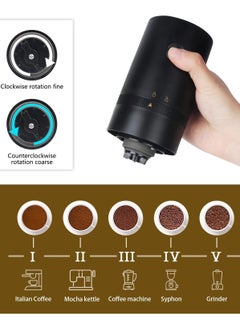 ABJ Electric Coffee Grinder, USB Rechargeable, Easy Push Button Operation with Brush, Removable Chamber for Home, Travel, Office Cafe  - Image 3