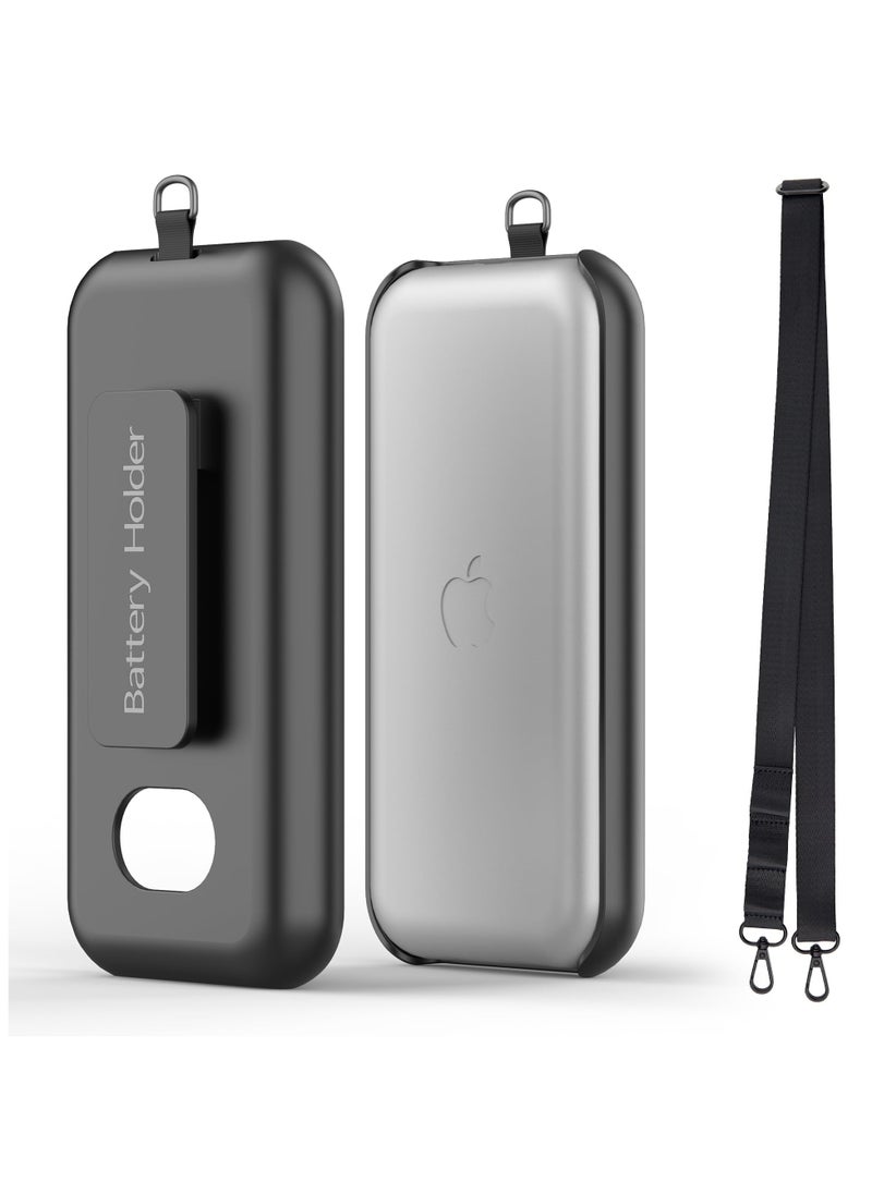 Generic - Portable Waterproof Battery Case for Apple Vision Pro VR with Clip and Strap, All-Around Protection for VR Accessories in Black - Image 1
