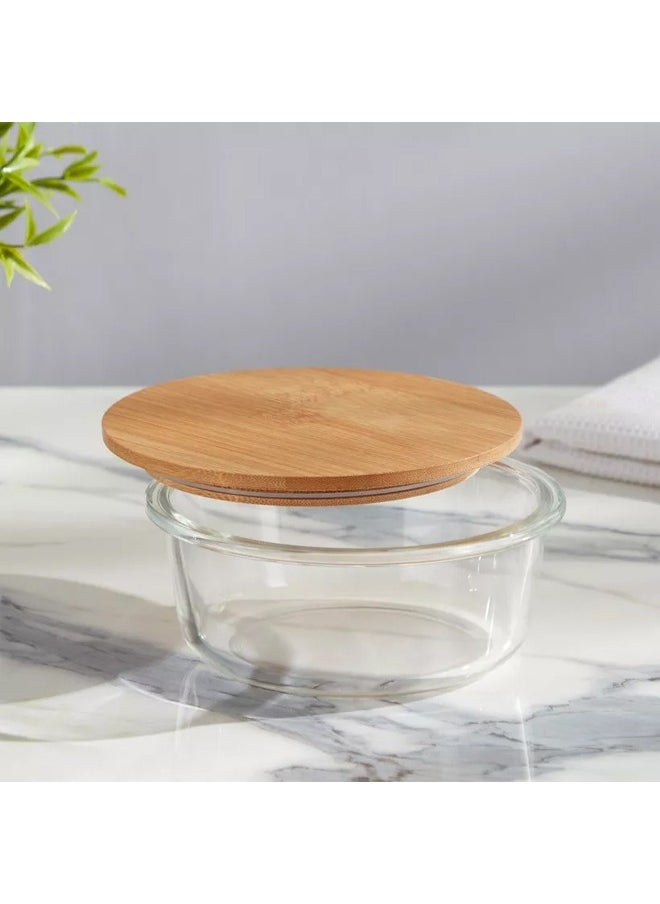 Glass Oven Tray with Round Wooden Lid 350ml - pzsku/Z33A8F6A00ACF0BF403D4Z/45/_/1699420390/5f552ae2-bf35-4f45-a7d2-7f6a313188d8