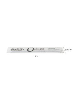 ForPro Professional Collection ForPro Professional Collection O-Files Foam Board, Double-Sided Manicure Nail File, 100/180 Grit, Individually-Wrapped, 6" L x .75" W, White, 100-Count  - Image 2