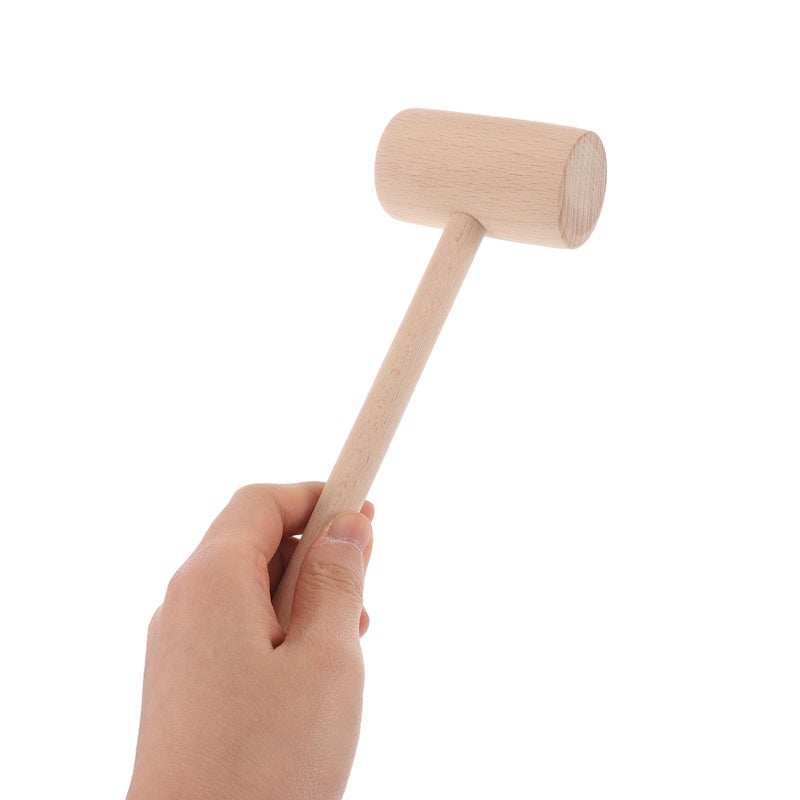 Beechwood Leather Craft Hammer Mallet with Wooden Handle for Wood Carving and Leatherworking - Image 5