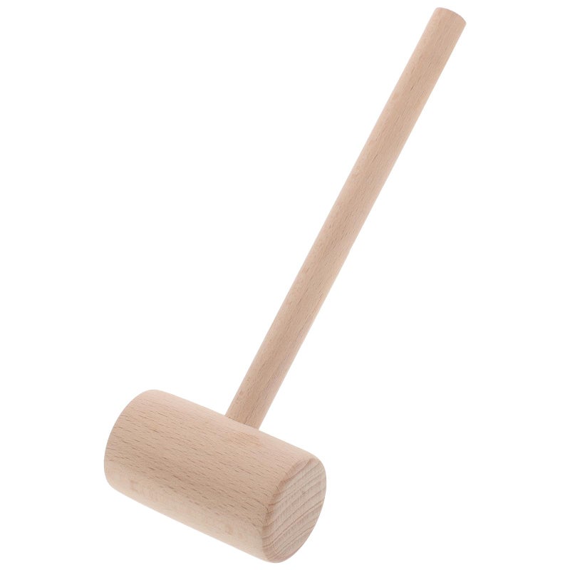 Beechwood Leather Craft Hammer Mallet with Wooden Handle for Wood Carving and Leatherworking - Image 2