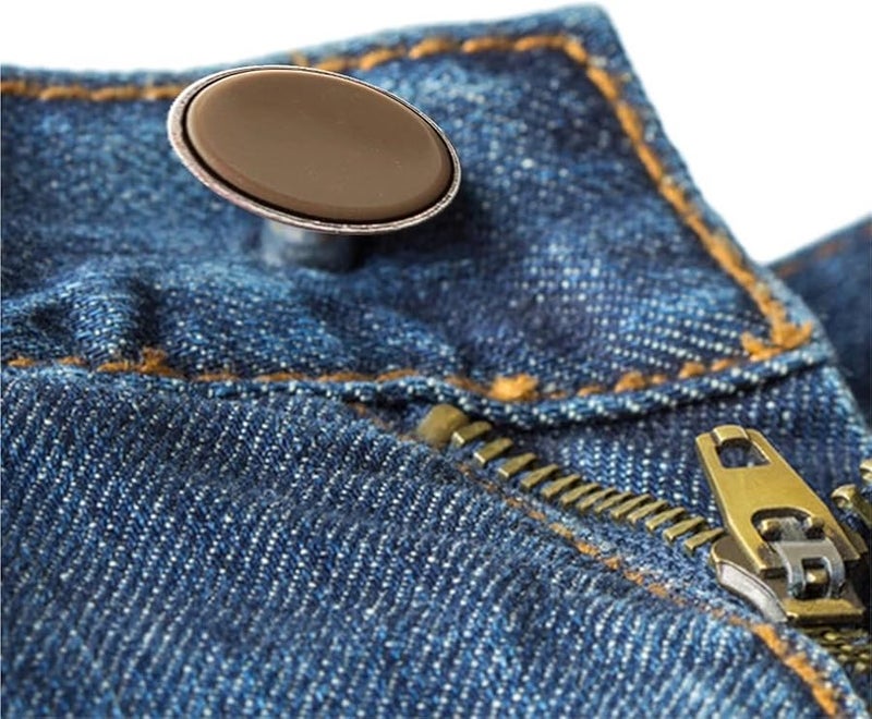 8Pcs Metal Jeans Replacement Buttons No Sewing Set for Coats Shirts Pants Shorts - Image 2