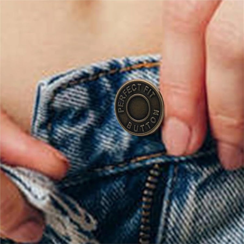 8Pcs Metal Jeans Replacement Buttons No Sewing Set for Coats Shirts Pants Shorts - Image 5