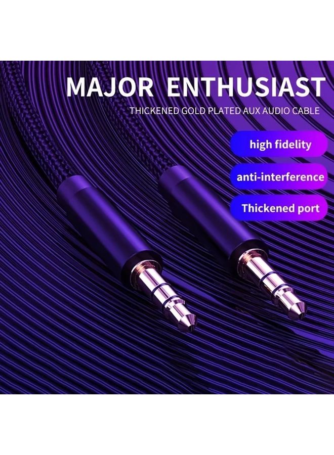 Black 3 5mm AUX Audio Cable Nylon Braid Gold Plated Connectors for Phone Car Speaker - Image 5