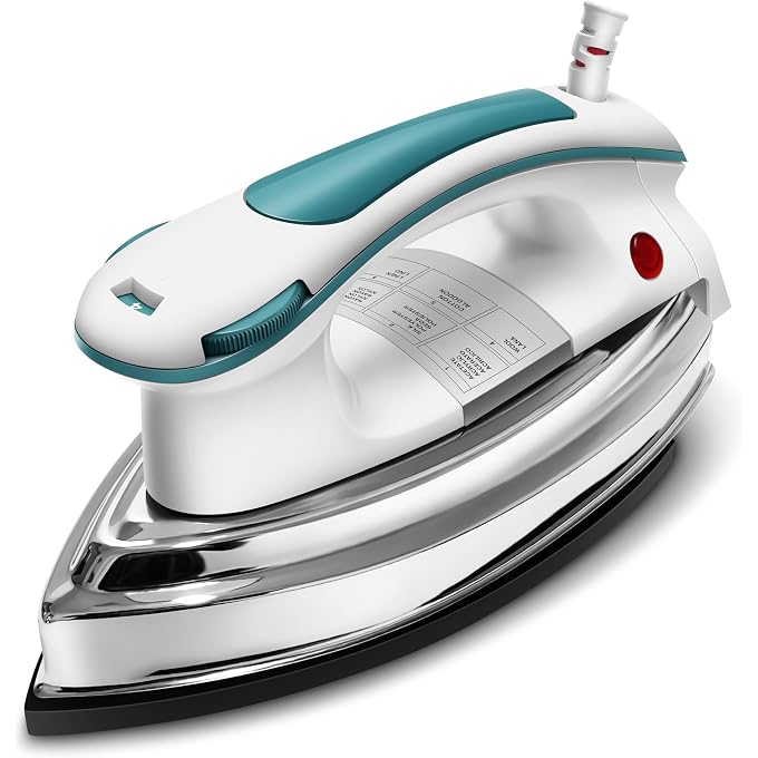 Wipro Elato GD203 1200 Watt Heavyweight Dry Iron, Quick Heat Up, Anti Bacterial German Weilburger Dual Coated Soleplate,5 Modes, Dry Iron Press,Wrinkle Free Clothes in One Shot, 2 Year Warranty,Blue - Image 1