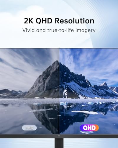 KTC 27 Inch Computer Monitor - QHD (2560 x 1440) Display, Up to 120Hz Monitor, IPS Panel, 123% sRGB, HDMI 2.0 x 2 & DP 1.4 x1, Adaptive Sync, Eye-Friendly Screen PC Monitors for Work Gaming, H27D9 - Image 2