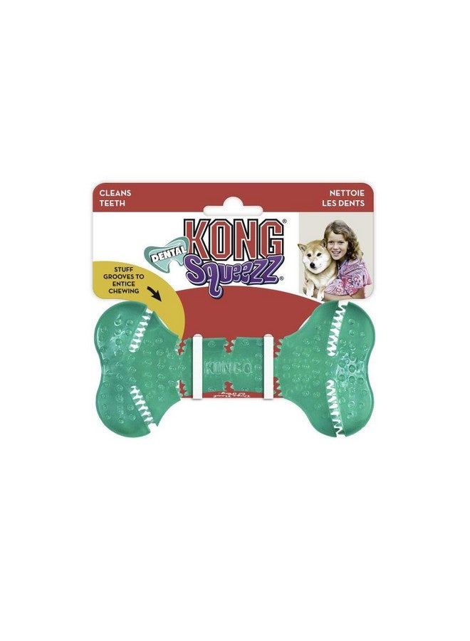Kong Squeezz Dental Bone  Dog Toy For Cleaning Teeth  Flexible Chew Toy For Gentle & Mild Chewers  For Medium/Large Dogs - Image 3