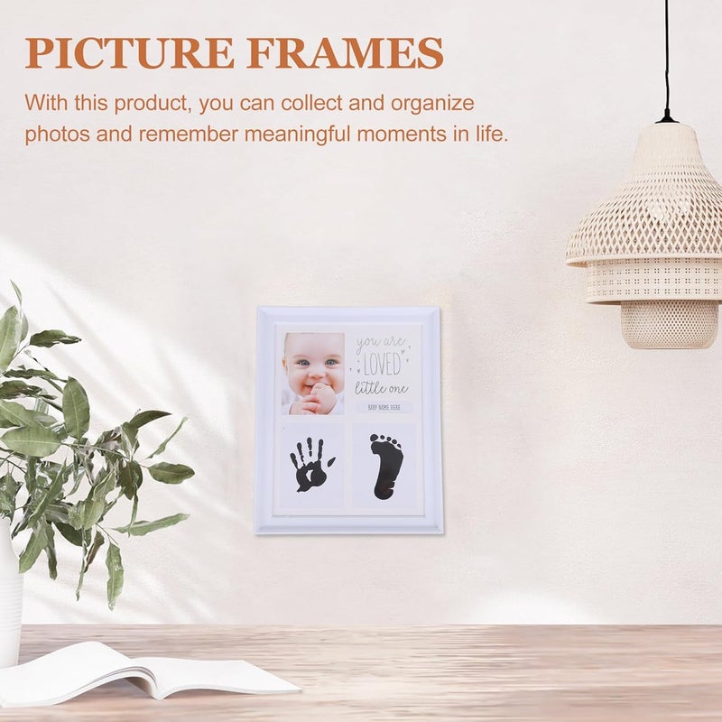 Keepsake Hand and Footprint Frame for Newborns, First Year Milestone Photo Frame with White Clay, Commemorative Memory Display for Boys - Image 5