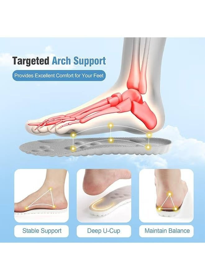 3 Pairs Super Soft Comfort Insoles, Trim to Fit Steppers Insoles with Arch Support for Foot Pain Relief and Fatigue Reduction - Image 4