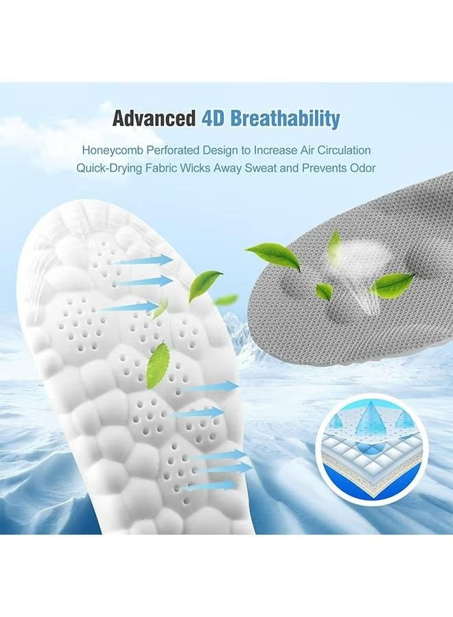 3 Pairs Super Soft Comfort Insoles, Trim to Fit Steppers Insoles with Arch Support for Foot Pain Relief and Fatigue Reduction - Image 3