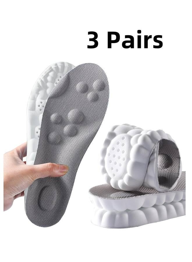 3 Pairs Super Soft Comfort Insoles, Trim to Fit Steppers Insoles with Arch Support for Foot Pain Relief and Fatigue Reduction - Image 1