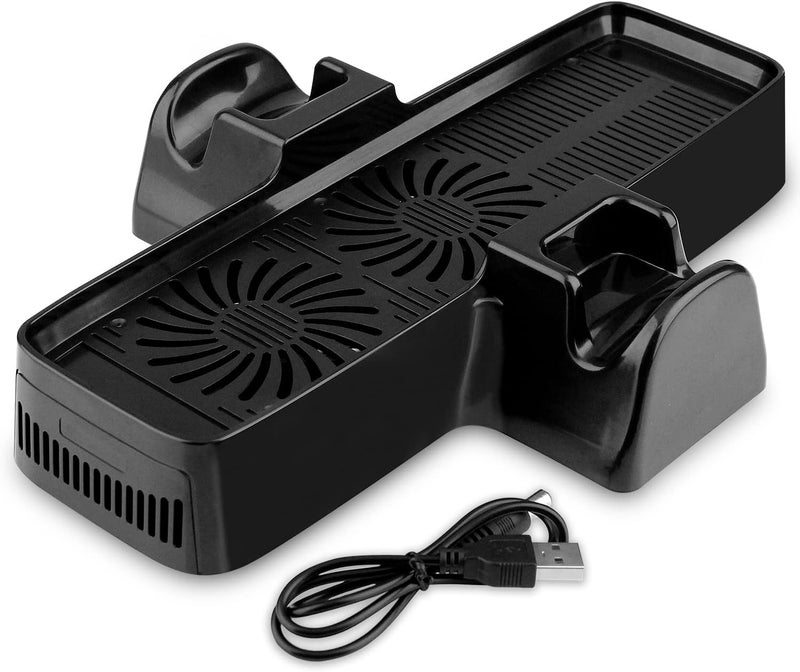 OSTENT 3 in 1 USB Cooling Fan + Console Controller Stand for Microsoft Xbox 360 Slim - Image 1